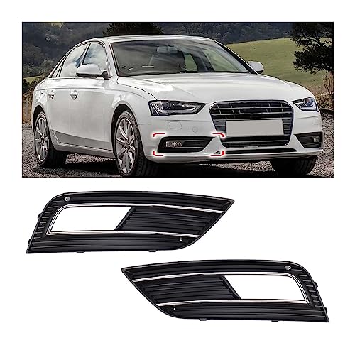 FGBQKP(小さな店) 車のフロントバンパー下部フォグランプグリルカバー 8KD807681B 8KD807682B アウディ A4 クワトロ B8 B9 2013 2014 2015 2016