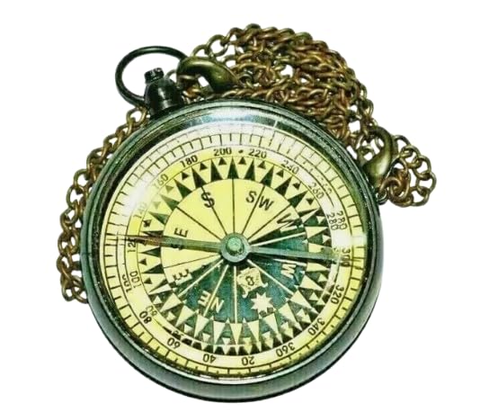 Brújula Vintage de Latón – Brújula tipo relicario náutica marítima, regalo hermoso