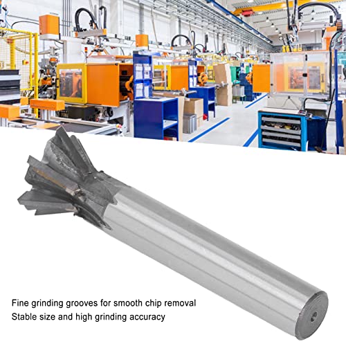 Image of Shanrya Dovetail Cutter Wear Resistant 60 Degree End Mill 6 Flutes with Straight Shank for Steel Iron Machining,Shanryah12D