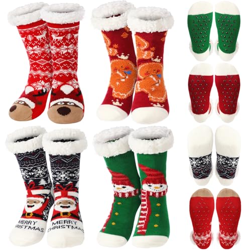 Cadeau de Noël chaussettes en peluche femme pour boîte de l'Avent et fêtes