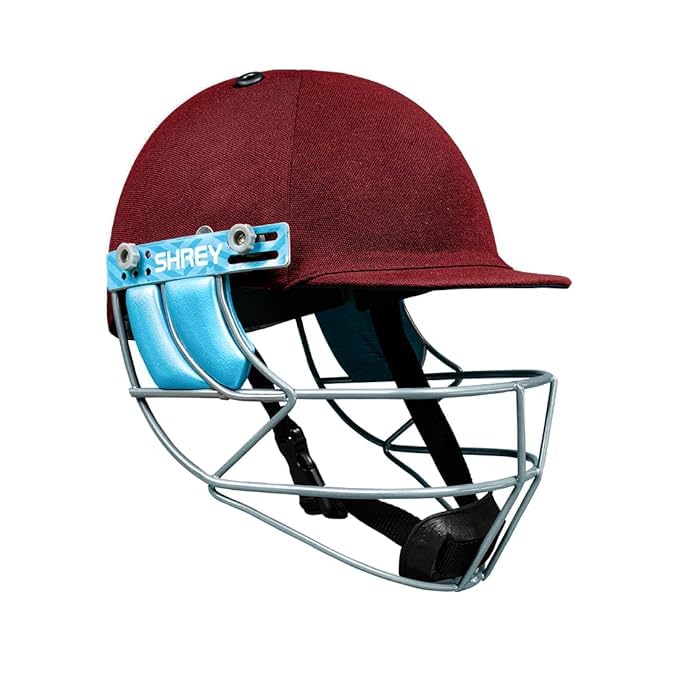 SHREY Cricket Helmet Match 3.0 Steel | Adjustable Grill Lightweight Durable Headguard (Maroon, L (60-63 cms))