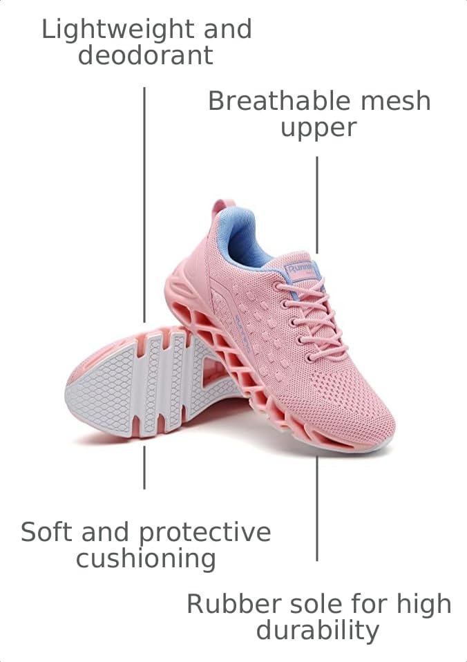 Image of Women's Running Shoes Non Slip Athletic Tennis Walking Blade Type Sneakers