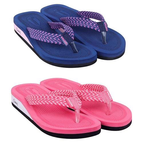 Image of Dashny Women's (1437-1434) |Extra Super Soft Comfortable Slippers |Nevy Brown Casual Slides Slippers