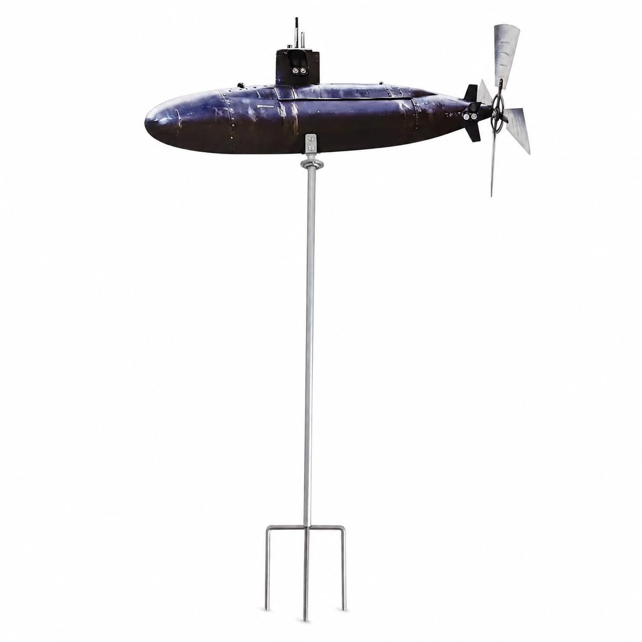 Yellow Submarine Wind Spinner, Heavy Duty Metal Kinetic Garden Wind Spinners, Wind Spinners for Garden Outdoor Decor for Patio Porch Home Gardens, 2D (B)