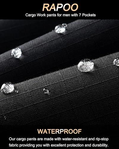 Mens Cargo Pants Ripstop Water Resistant Breathable Tactical Hiking Pants with 7 Pockets - Image 5