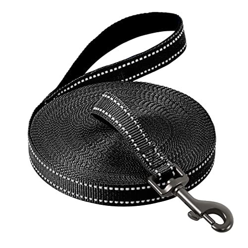 COMSLE Guinzaglio Addestramento per Cani, Lunghina per Cane Cani 3 metri / 5 metri / 10 metri / 15metri / 20metri con Gancio Robusto e Manico Imbotita, Guinzaglio per Cani Piccola e Taglia Grande
