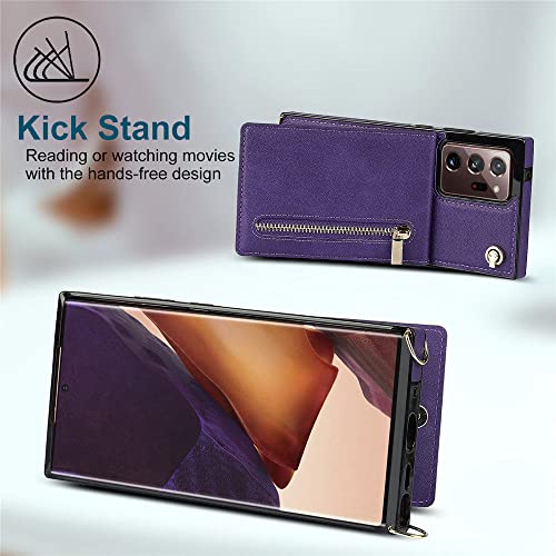 Coque bandoulière Samsung S22 S23 Note 20 Ultra finition ajustée rouge