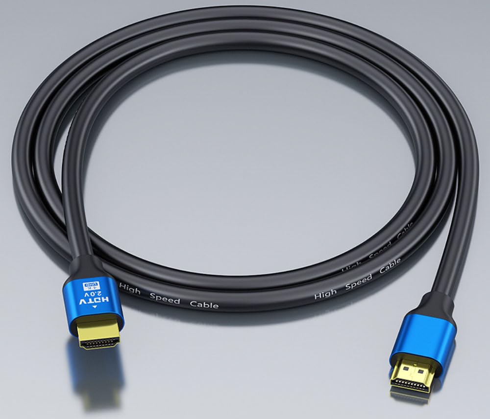 1 x kabel HDMI o wysokiej prędkości 2.0, kabel do telewizora, monitora, 4K / 60 Hz, HDMI 2.0, aluminiowa obudowa (20 m)