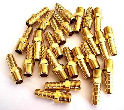 ~ 25 ~ SOLID BRASS AIR HOSE REPAIR FITTING SPLICER BARB ~BB-7312~1/4