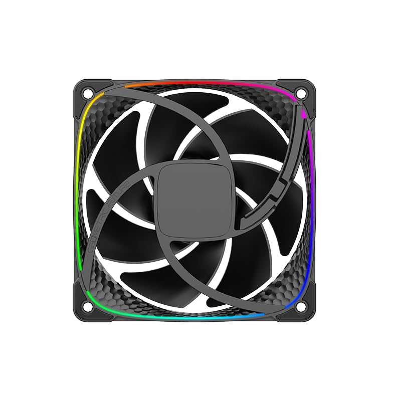 Squama 2503 RGB PWM Fan – 120 mm – 1 Pack – Performance & Silent Balance – Dual Lighting Loop – Scheda madre SYNC con 5V 3pin – 4pin PWM – Nero (GEO-S2503B-1)