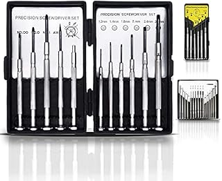 Bizwizz 11Pcs Mini Screwdriver Sets,Small Screwdriver Set Eyeglass Sunglass Repair Interchangeable Torx Screwdrivers Sets, Watch Repair Kit, Laptop Repair Tool kit, Precision Tools