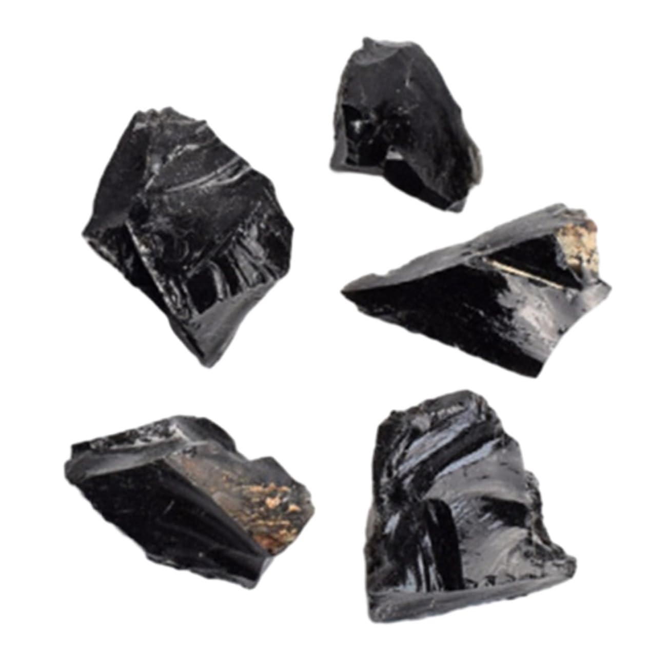 5 Sätze Obsidian Duftstein Kristalle Steine ​​Obsidian Handwerk Chakra Balancing Stones Home Obsidian Stein Natürlicher Obsidian Stein Obsidian Dekoration Ornament 5 Stücke * 5