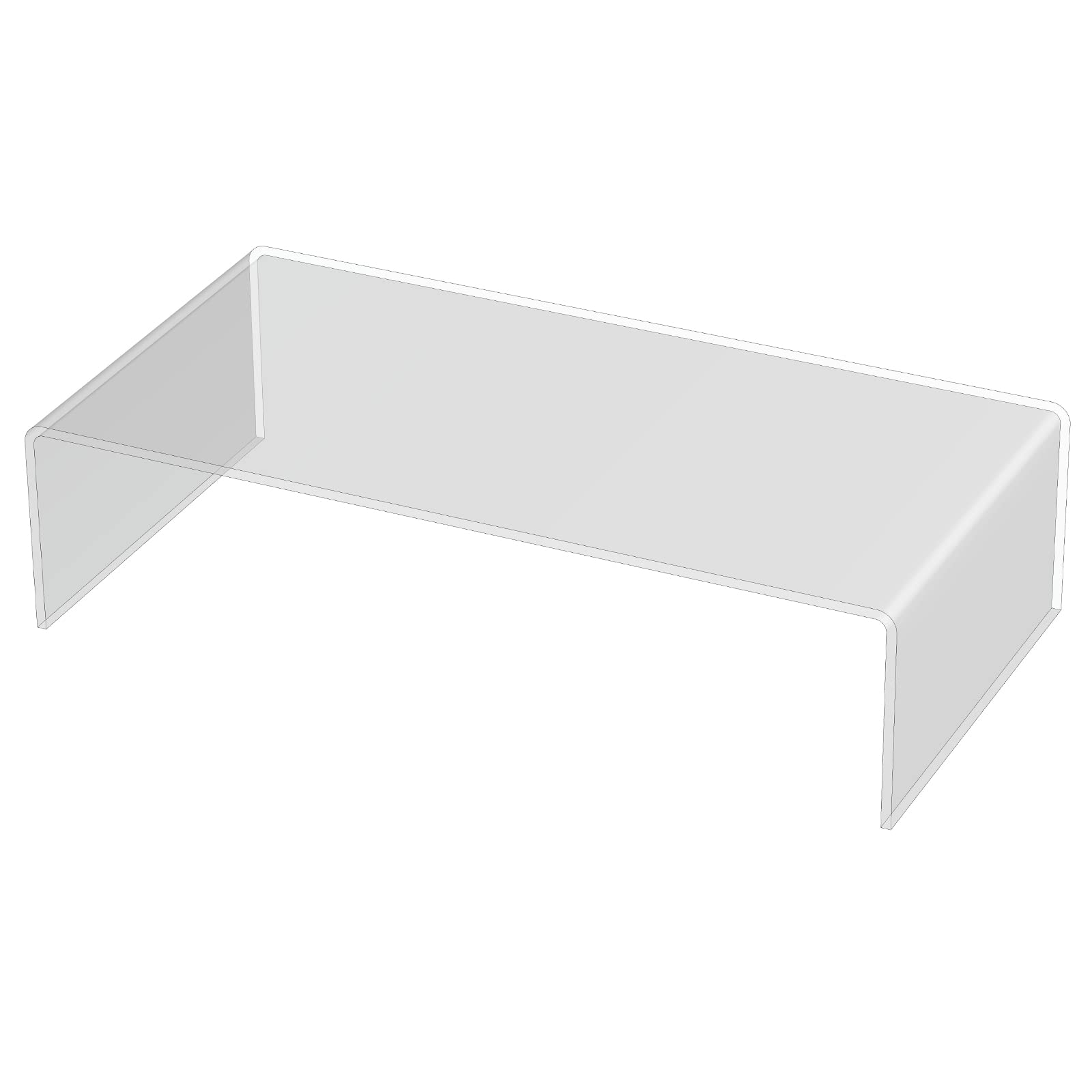 3R W Design Clear Acrylic Display Risers- Premium Shelf Riser Display Stands and Plinths - Hoverstand- Made in UK (6mm-thick-60cm-30cm-15cm, Max Load 4.5kg)
