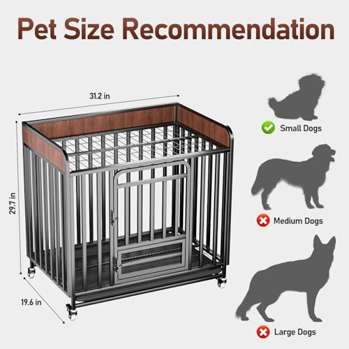 Caixa resistente para cães de 76 cm, caixas para cães pequenos, caixa indestrutível para cães, caixa