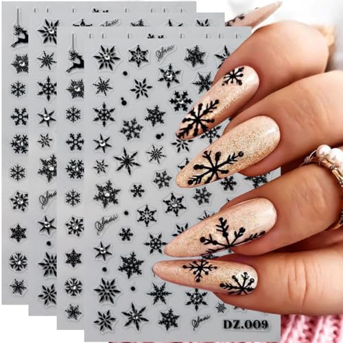 Christmas Snowflake Nail Art Stickers Decals Winter Snowflake Nail Decals