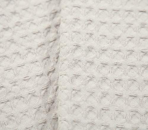 Hillfair 100% Combed Cotton Blanket– Twin Size Bed Blankets– Warm Soft All Season Breathable Lightweight Summer Blankets– Waffle Weave Home Decor Bed Blanket- Ivory Twin Bed Cotton Blankets/Bedcovers #TOP4