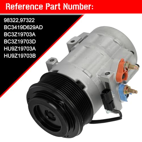 Image of CCIYU AC Compressor w /Clutch for Ford F-550 Super Duty 6.7L 2011-2025