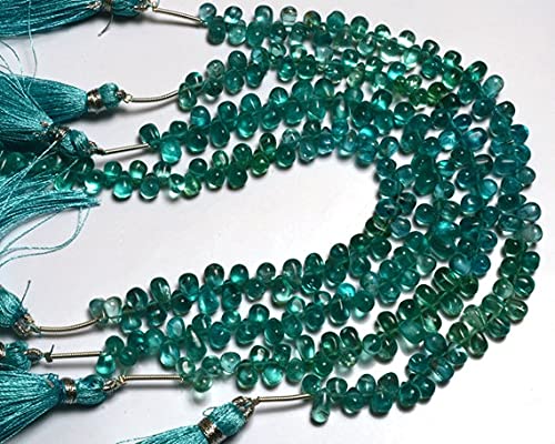 Apatite verte de 5-6mm en rang de 7 pouces pour composer un cadeau d'anniversaire mémorable