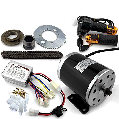L-faster 500W Electric Motorcycle Motor Kit Use 25H Chain Drive High Speed Electric Scooter Replacement Electric Karting Conversion kit (24V Twist kit)