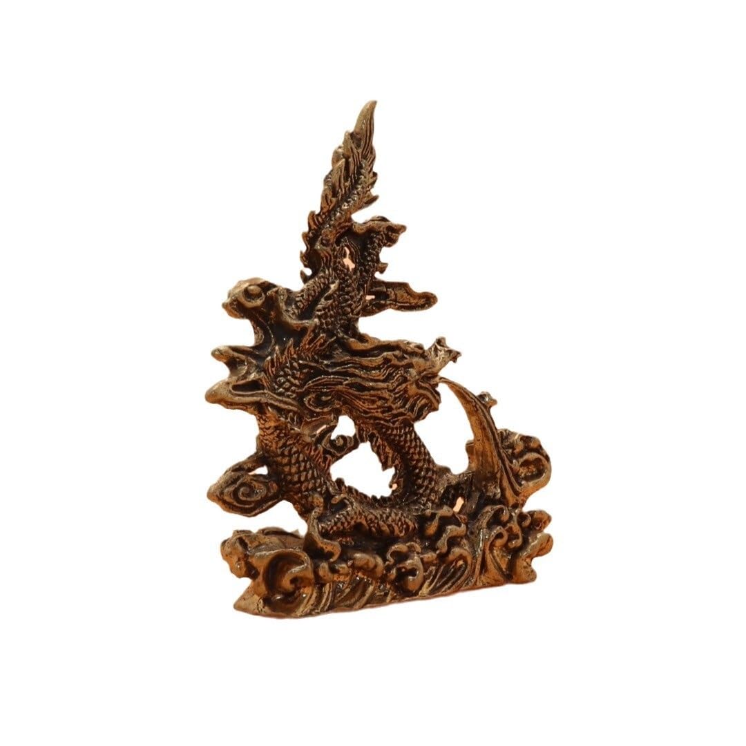 Huffa Brass Retro Dragon Water Suction Tea Pet For Home Decoration Desktop Ornament