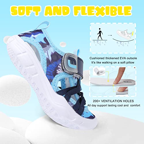 Image of JOINFREE Toddler Boys Girls Water Shoes Breathable Qucik Dry Sport Beach Sandals Lightweight Barefoot Flexible