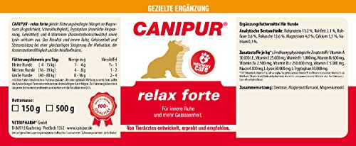 Canipur Vetripharm Relax forte | 500 g | Ergänzungsfuttermittel für Hunde | Zur ernährungsphysiologischen Unterstützung in Phasen erhöhter Belastung | Mit Magnesium & B-Vitaminen