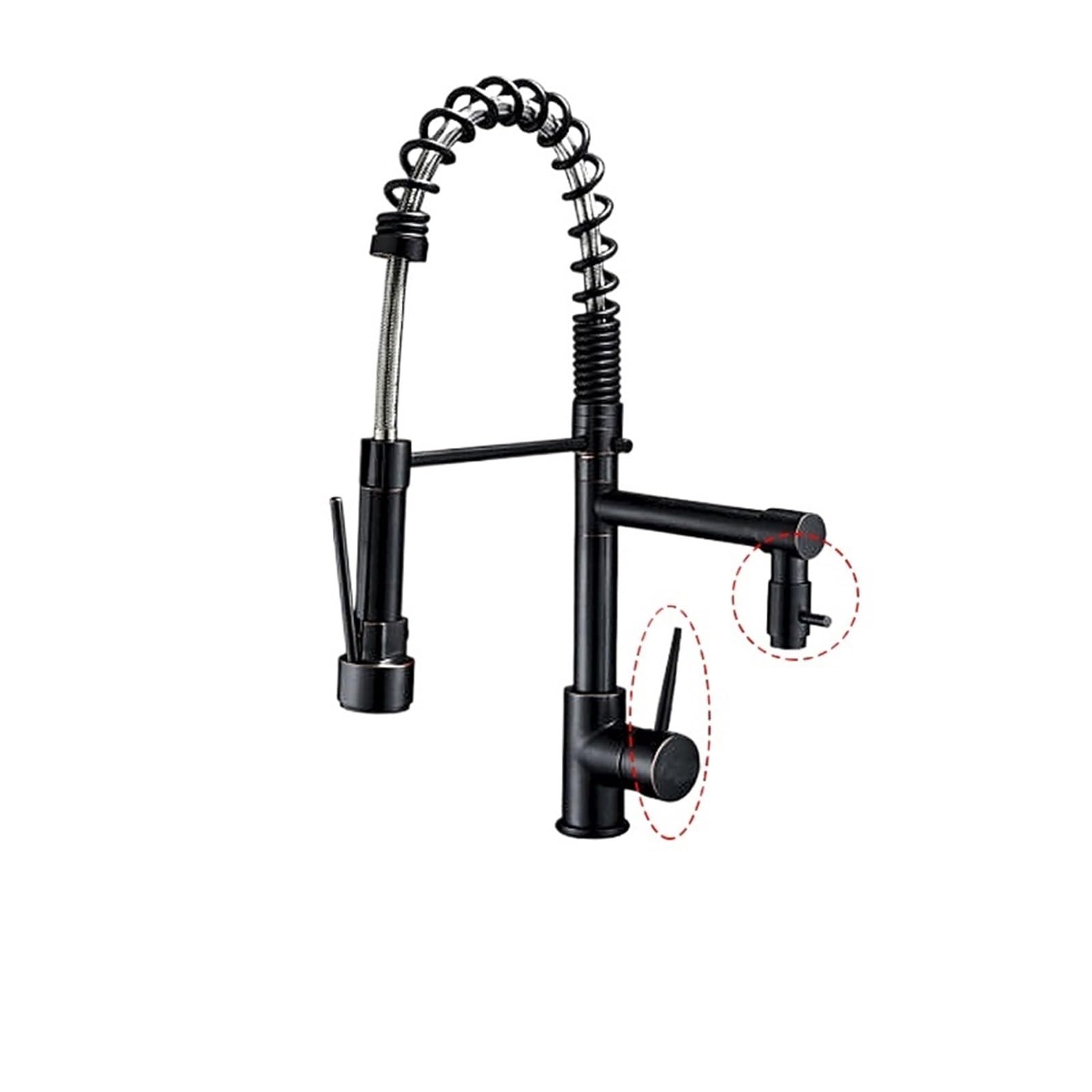 Robinet mitigeur cuisine double bec ORB au design surélevé et pivotant