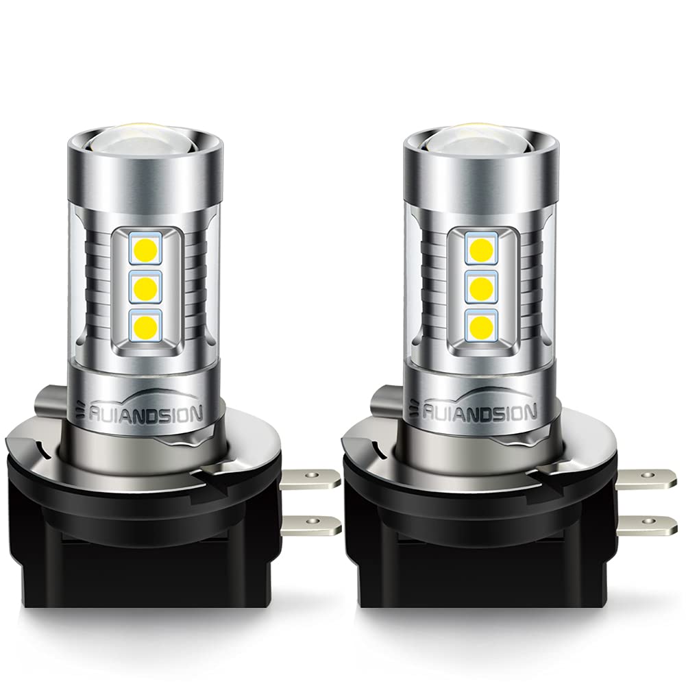 Ruiandsion H11B - Lampadine a LED per fendinebbia, 10-30 V, super luminose, 3030, 16SMD, per fendinebbia, colore: Bianco