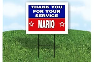 Mario Thank You Yard Sign