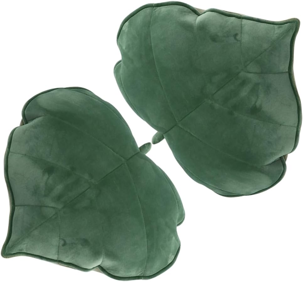 3D Leaves Household Sofa & Living Room Throw Pillow DecorationPack of 2 (2Green)