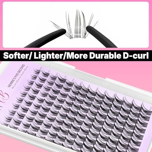 VEYESBEAUTY Lash Clusters Eyelashes Cluster Lashes Extensions Newbie's Five-Second Layered Eyelash Clusters False Eyelashes Wispy Mixed Length Fluffy(Manga, 8-16mm) - 2