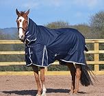 Turner Equestrian 50g Navy 600d Combo Neck Ripstop Horse Turnout Rugs 5'3"-7'0" (5'6")