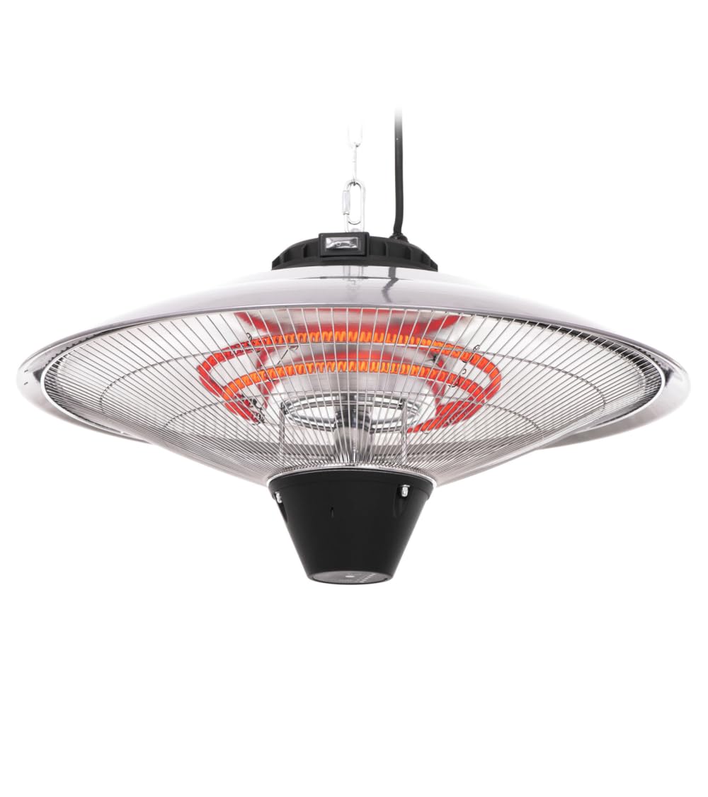Bastilipo - Estufa para exterior colgante Modelo Prometeo Umbrela, 1500W de potencia, Mando a distancia, resistencias de infrarrojo de amplio expectro