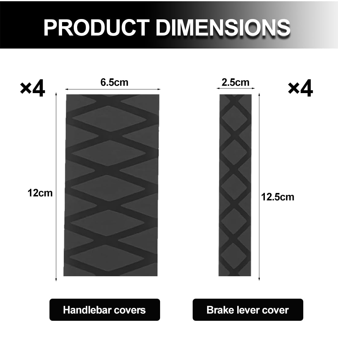 2 Paia Coprimanopole Moto Copertura + 2 Paia Protezione Freno Motocicletta, Universale Termorestringente per Manopole Originali e Comandi Riscaldati