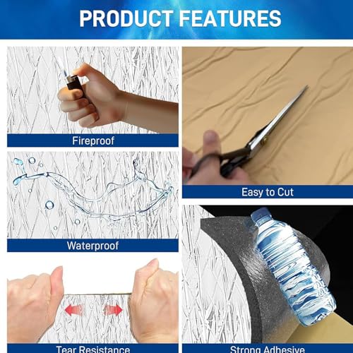 Kit de 10 láminas de aluminio reflectante que aíslan del calor y el ruido en el coche 5