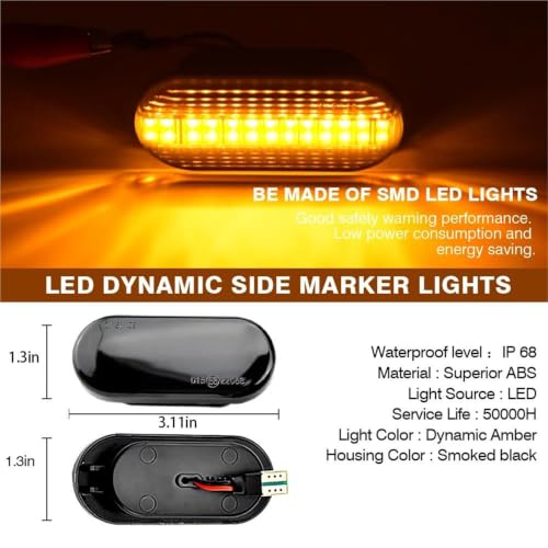 Luz de posición lateral dinámica VW intermitentes LED Golf 4 Passat 3BG 5