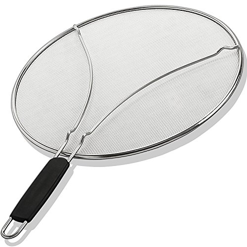 Grease Splatter Screen for Frying Pan 9.5" - Stops 99% of Hot Oil