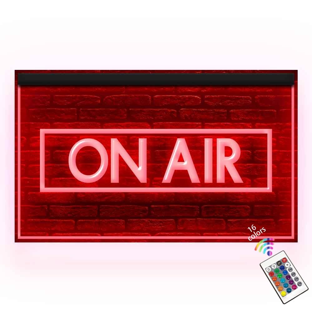140017 On Air Recording Studio Music Media Room Display Decor LED Light Neon Sign (12" X 8", 16 Colors By Remote)