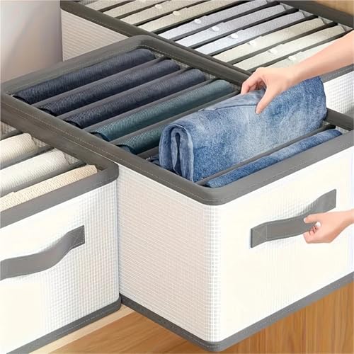 Organisateurs de tiroirs en tissu pliables 12 compartiments pour placards de chambre