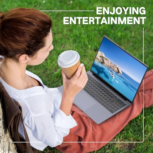 Image of DERE Laptop,16 inch Laptop Comupter,Win11 | 16GB RAM 512GB SSD | Celeron N5805 | 2.5K QHD IPS Display|Fingerprint Unlock|Backlit Keyboard|WiFi 6|HDMI for Study,Business,Working,Sliver Gray
