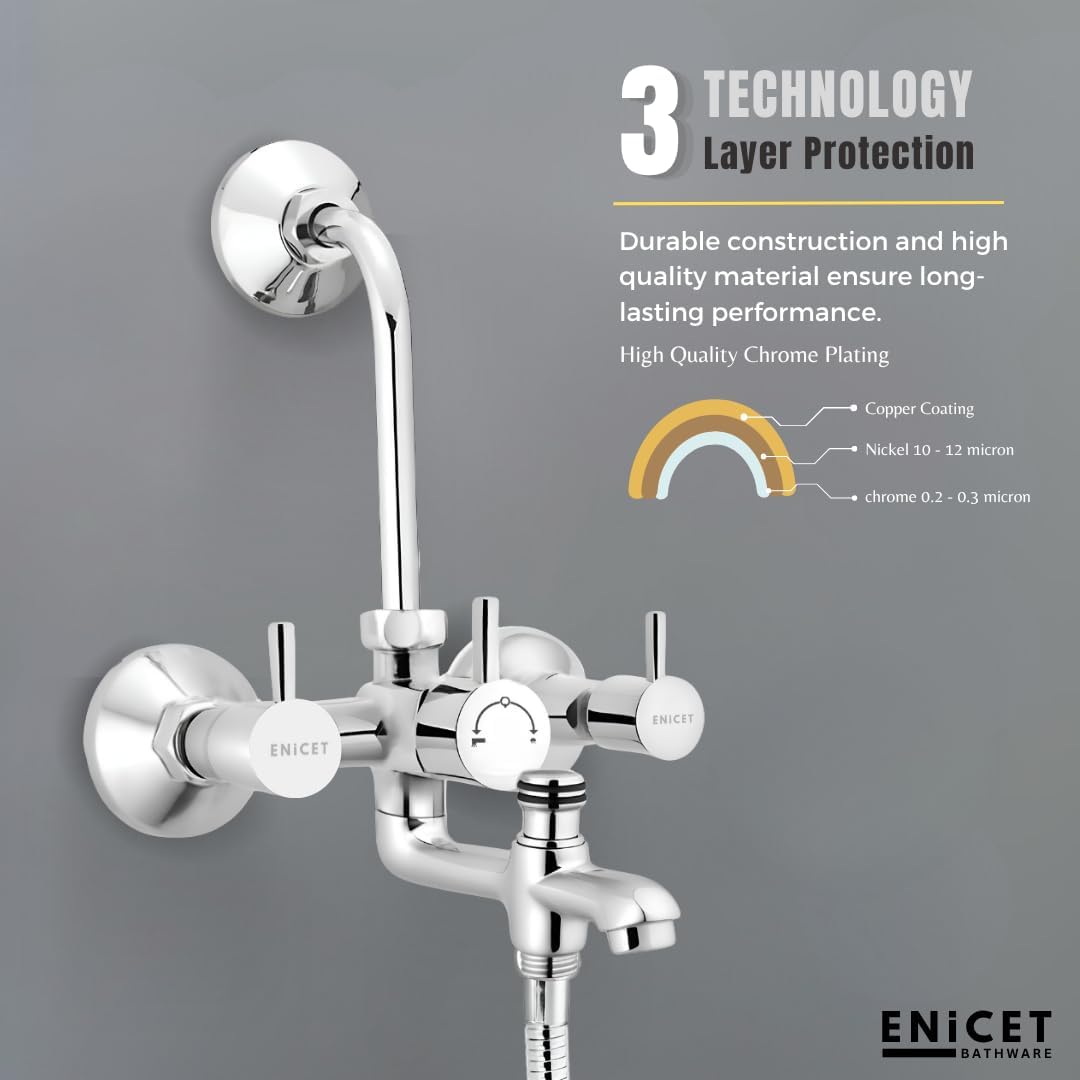ENICET 3-in-1 Wall Mixer - Shower & Hand Shower -2