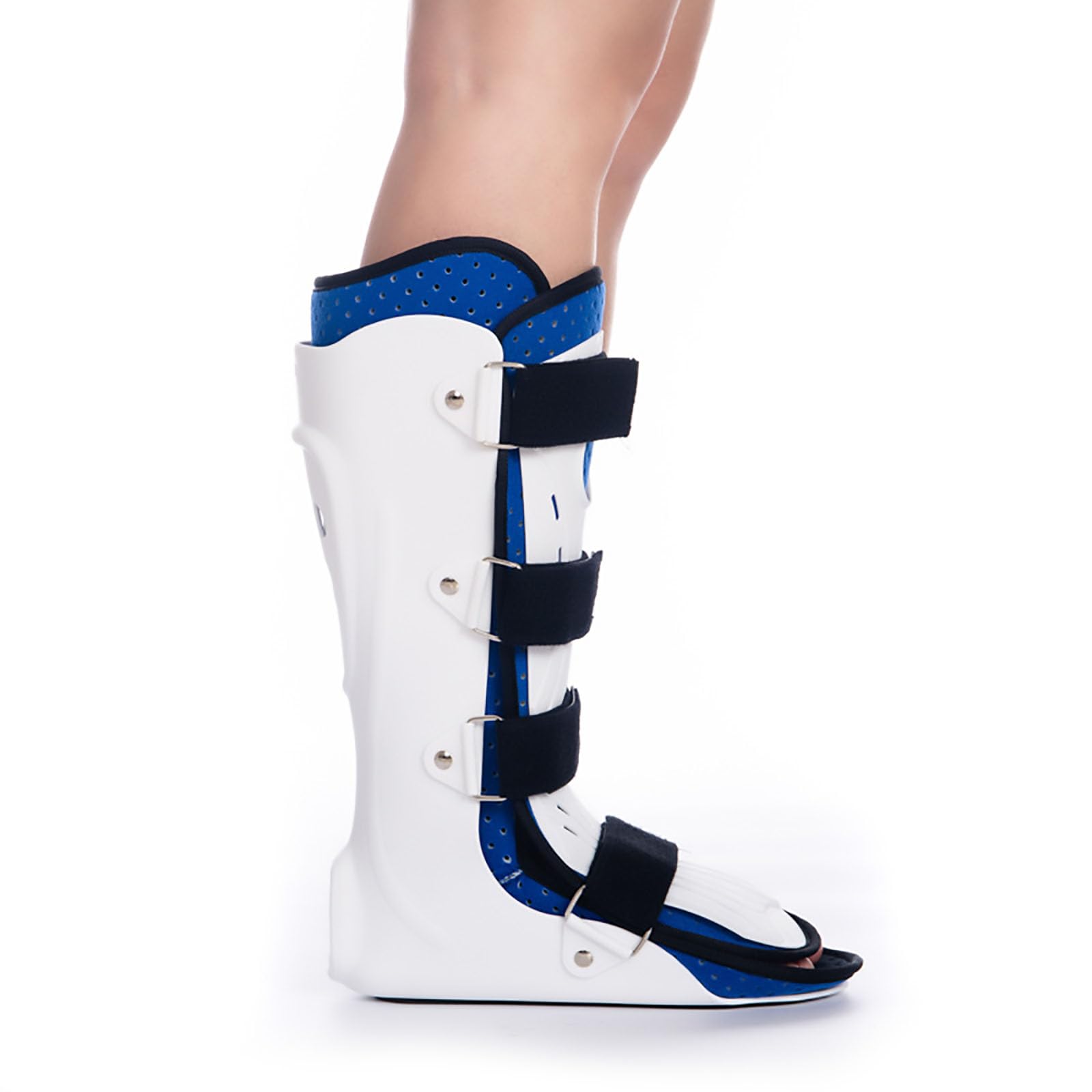 HAILM Ortopédicas Boot Walking, Tela Perforada Terciopelo y Diseño Desmontable, Bota Fractura Pie Tobillo Adultos para Tobillo/Pie Roto/Tendinitis, Walker Brace,Left Foot,S