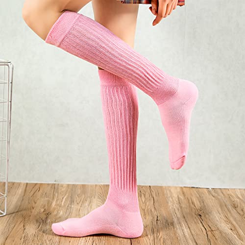Image of Century Star Knee High Slouch Socks for Women - 80s 90s Scrunch Socks Soft Leg Warmers Stacked Boot Socks Holiday Daily