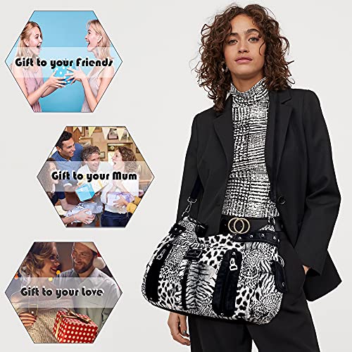 Image of Angel Kiss Large Purses and Handbags for Women Washed Faux Leather Crossbody Hobo Satchel Shoulder Handbag Tote Purse