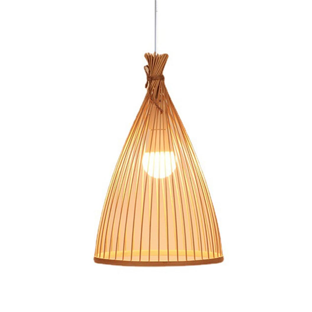 Lampe suspendue style japonais rural lustre vintage E27 de plafond