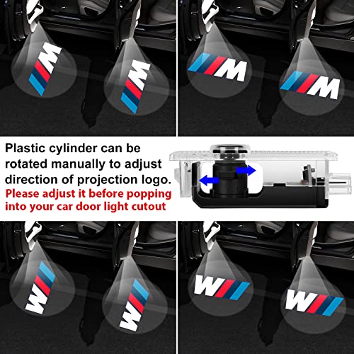 4Pcs Car Door Lights Logo For Partial 3/4/5/6/7/X/Z/M/Gt Series, Except G02/05/06/07/20/21/22/23/26/80/82/83, E39/46/53, Etc. #TOP3