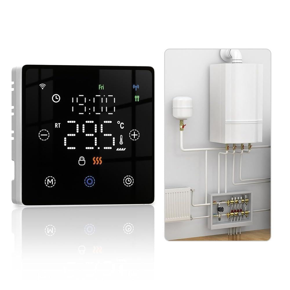 Thermostat Wi-Fi noir numéro d'article UUU0481460002 Thermostat économe en énergie (noir)