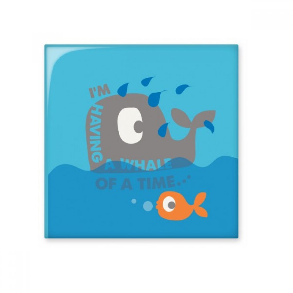 Carreaux de céramique avec dessin de baleine bleue pour carrelage mural