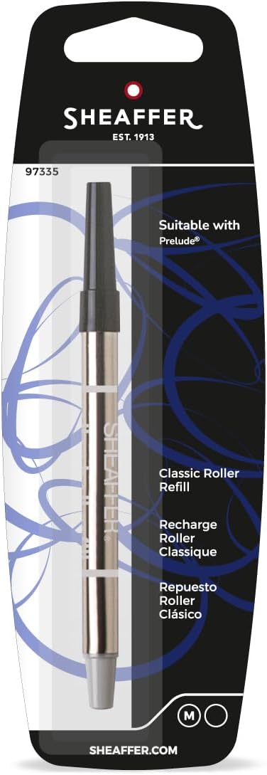 Classic 97335 Original Refill for Rollerball Pen, Medium Point, Compatible with Shaeffer Prelude and Legacy Rollerball Pens, 1 Pack, Black