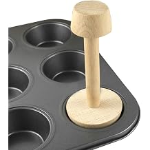 Tart Tamper - Double Side Wooden Egg Mold DIY Cake Pastry Pusher for Kitchen Party Baking Tools, Pie and Quiche Pans